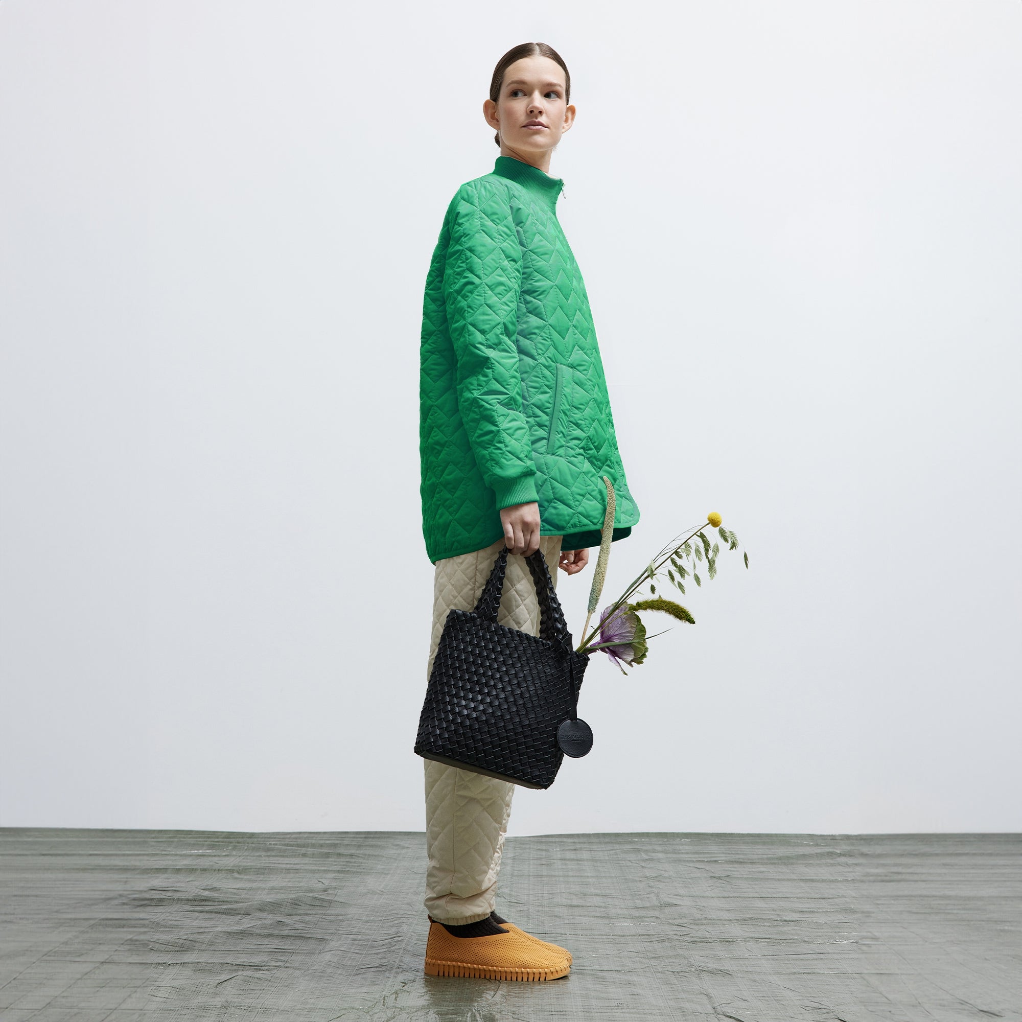 Gewatteerde Jas ART40 - 439 Sea Plant | Sea Plant | Coat | Ilse Jacobsen