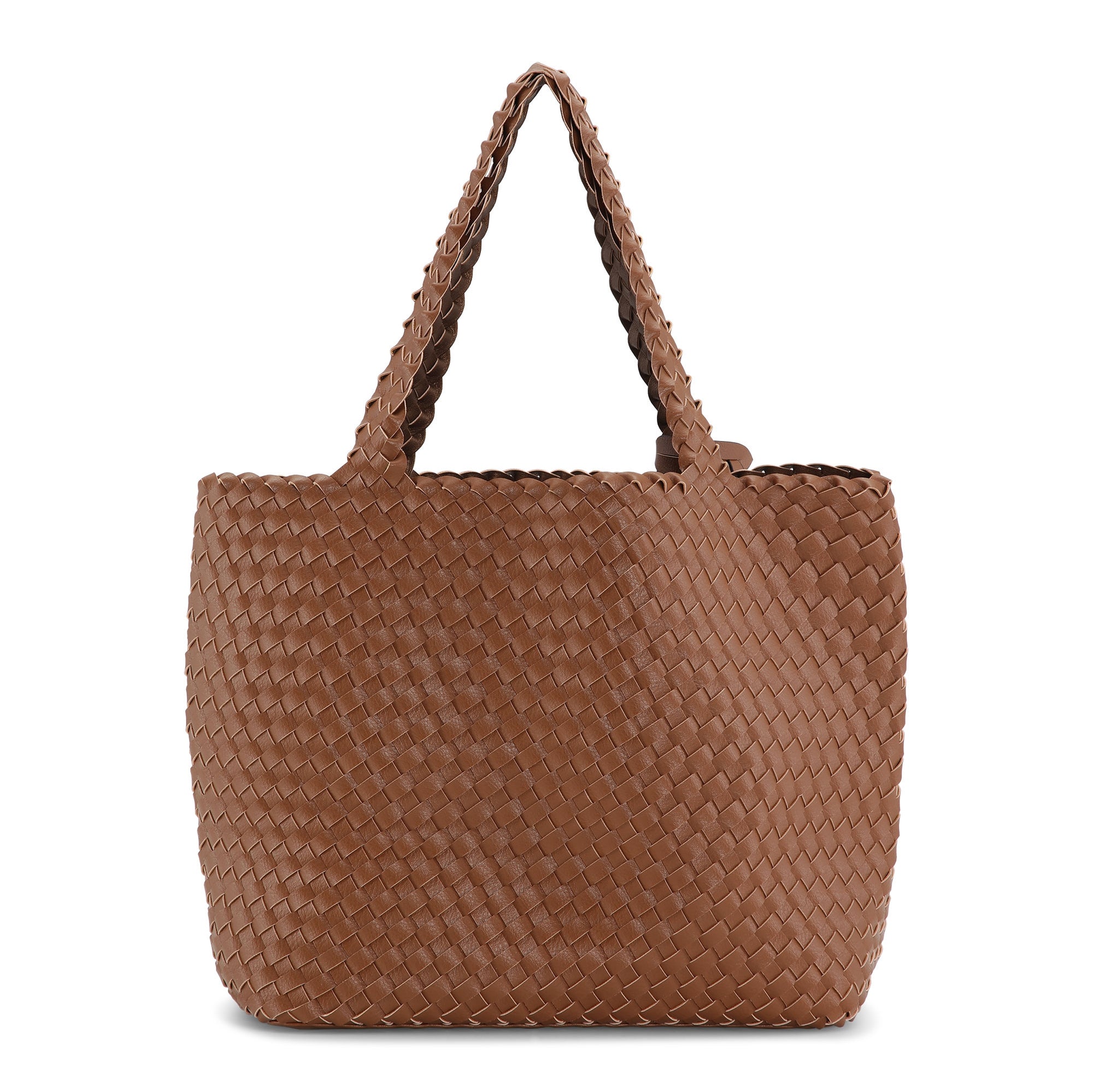 Reversible Tote bag BAG08 M - 254706 Burnt Caramel Metallic Brown | Burnt Caramel Metallic Brown | Bag | Ilse Jacobsen