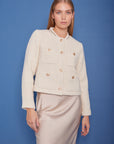 Kort Bouclé Jack BOUCLA01 - 120 Creme | Creme | Jacket | Ilse Jacobsen