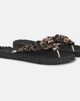 Slippers met stoffen band CHEERFUL05 - 001 Black | Black | Flip Flop | Ilse Jacobsen