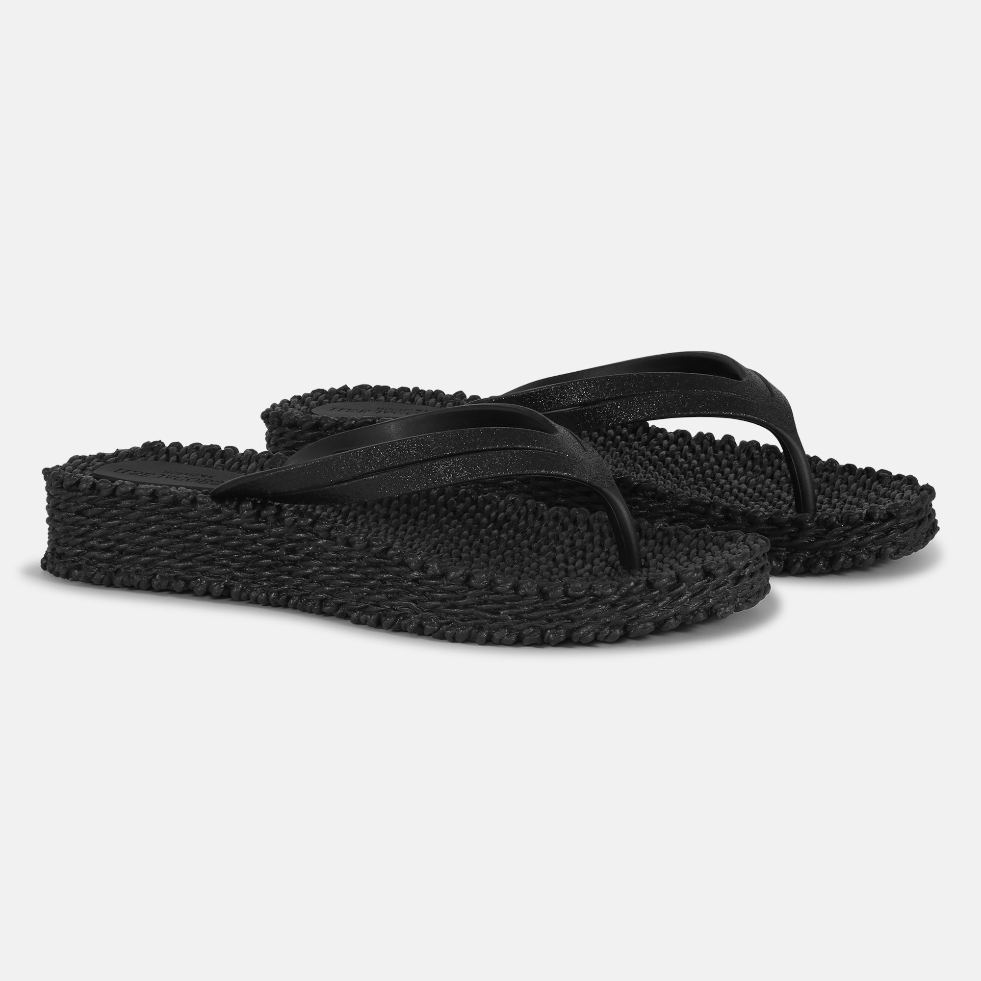 Slippers met lichte plateauzool CHEERFUL13 - 001 Black | Black | Flip Flop | Ilse Jacobsen