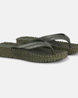 Slippers met lichte plateauzool CHEERFUL13 - 410 Army | Army | Flip Flop | Ilse Jacobsen