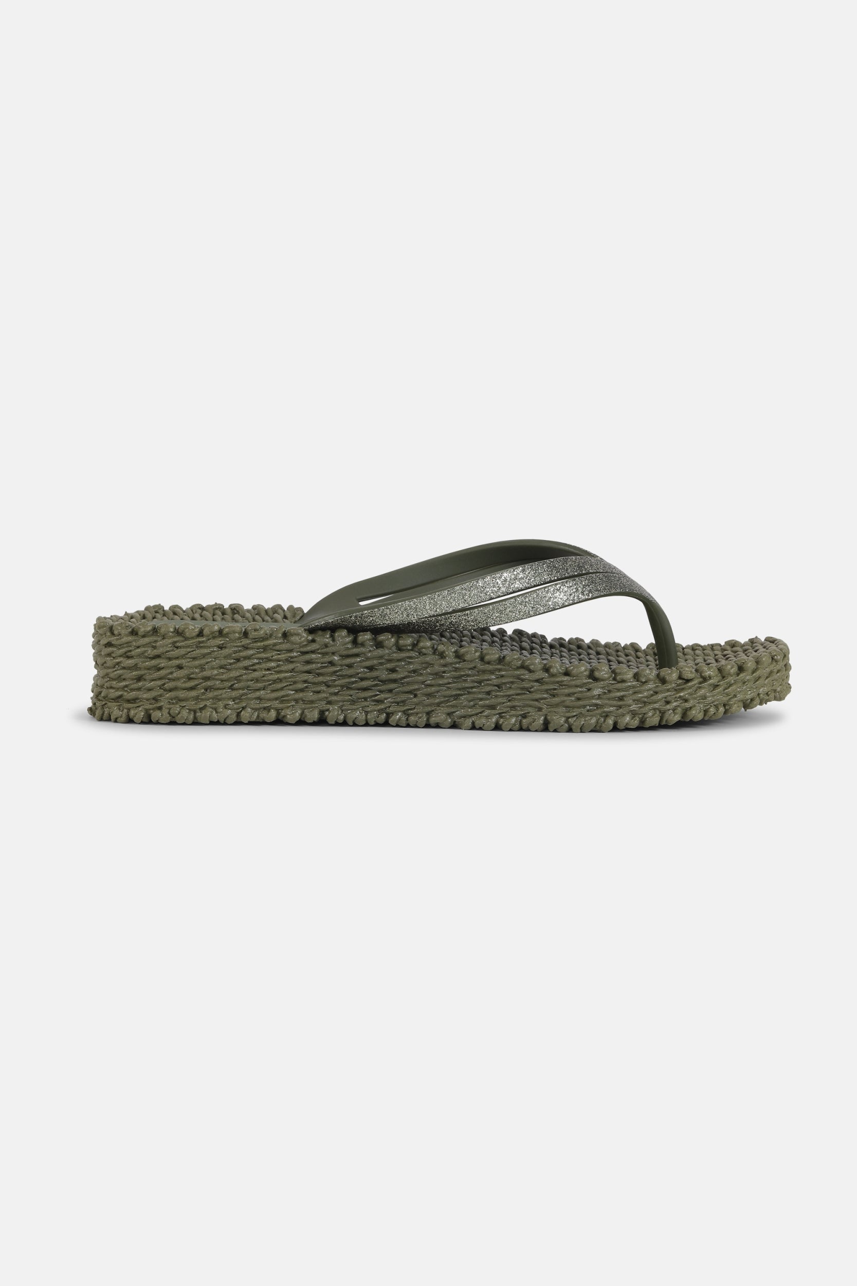 Slippers met lichte plateauzool CHEERFUL13 - 410 Army | Army | Flip Flop | Ilse Jacobsen