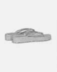 Slippers met lichte plateauzool CHEERFUL13 - 710 Silver | Silver | Flip Flop | Ilse Jacobsen