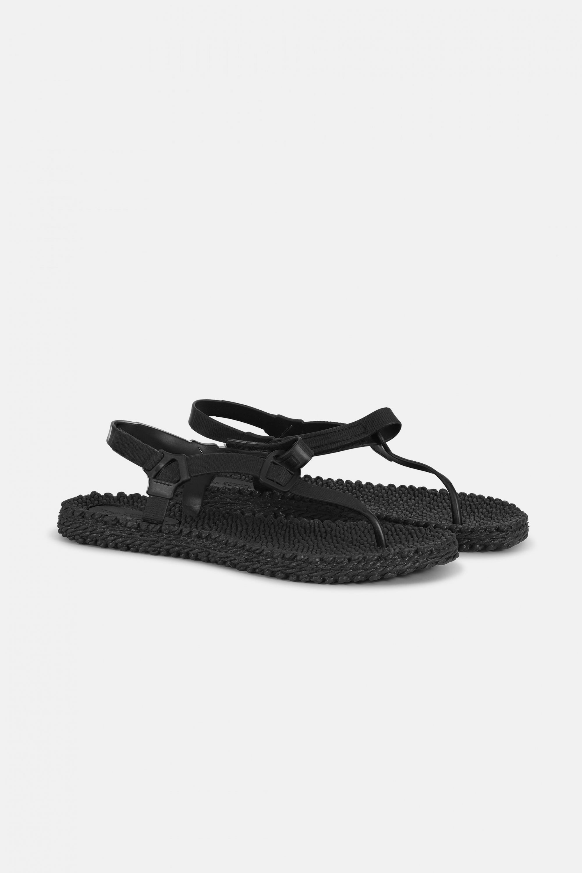 Slippers met verstelbare enkelband CHEERFUL14 - 001 Black | Black | Flip Flop | Ilse Jacobsen