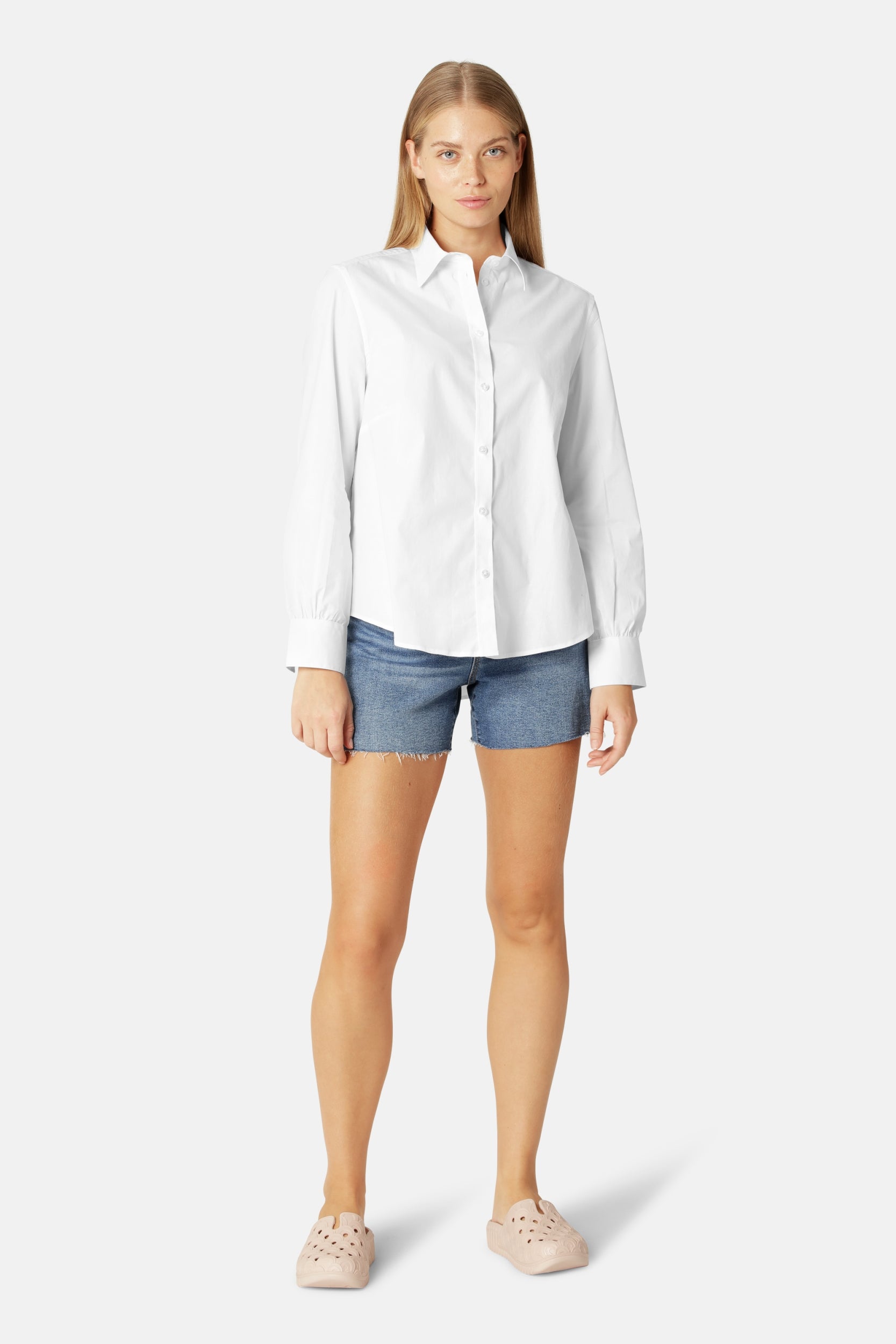 Klassiek Lange Mouwen Blouse CRISSAPA01 - 100 White | White | Shirt | Ilse Jacobsen