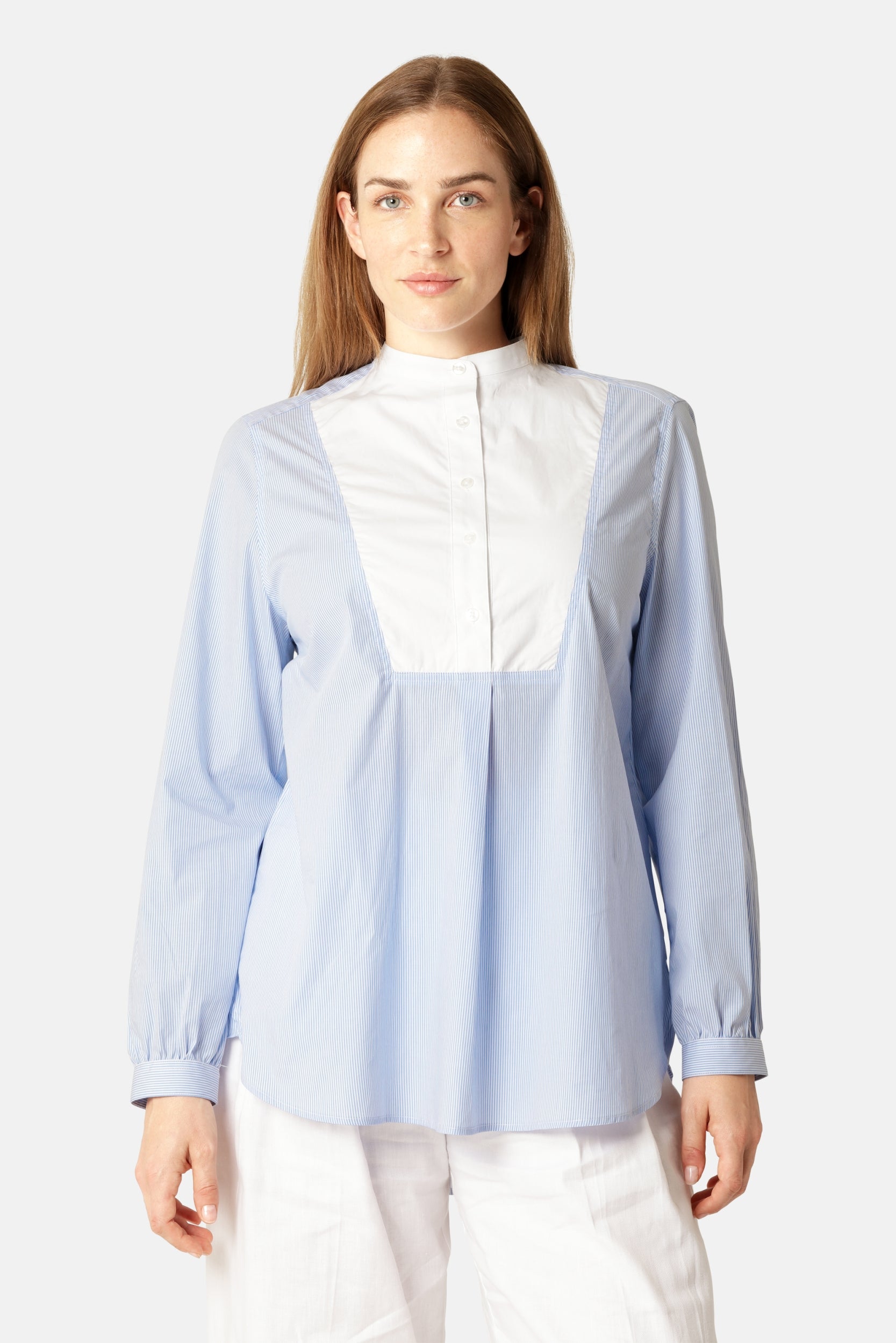 Bohemian Gestreepte Blouse CRISSAPA02ST - 628 Heather | Heather | Shirt | Ilse Jacobsen