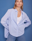 Klassiek Gestreepte Flowy Lange Mouwen Blouse CRISSAPA03ST - 628 Heather | Heather | Shirt | Ilse Jacobsen