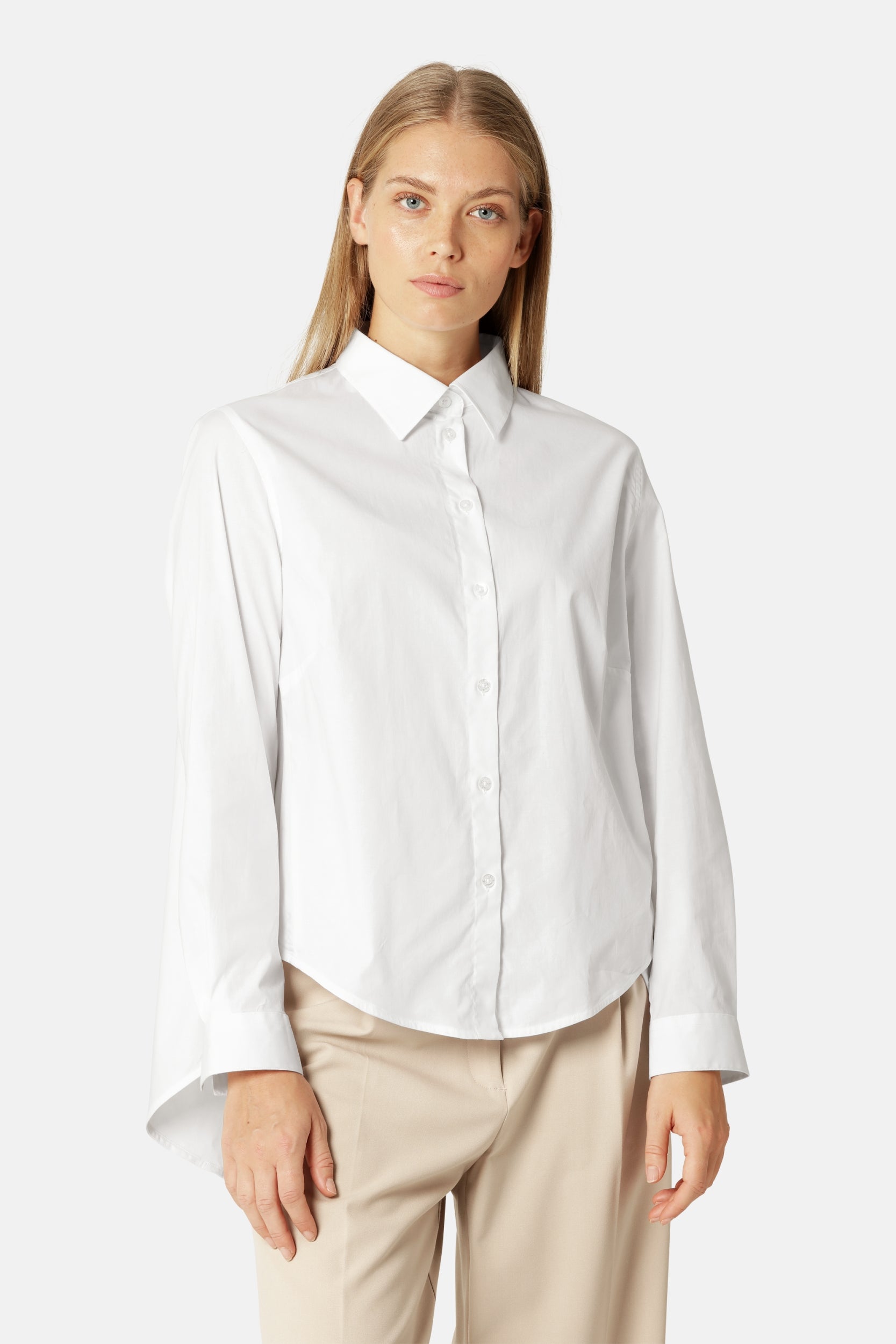 Klassiek Flowy Lange Mouwen Blouse CRISSAPA03 - 100 White | White | Shirt | Ilse Jacobsen