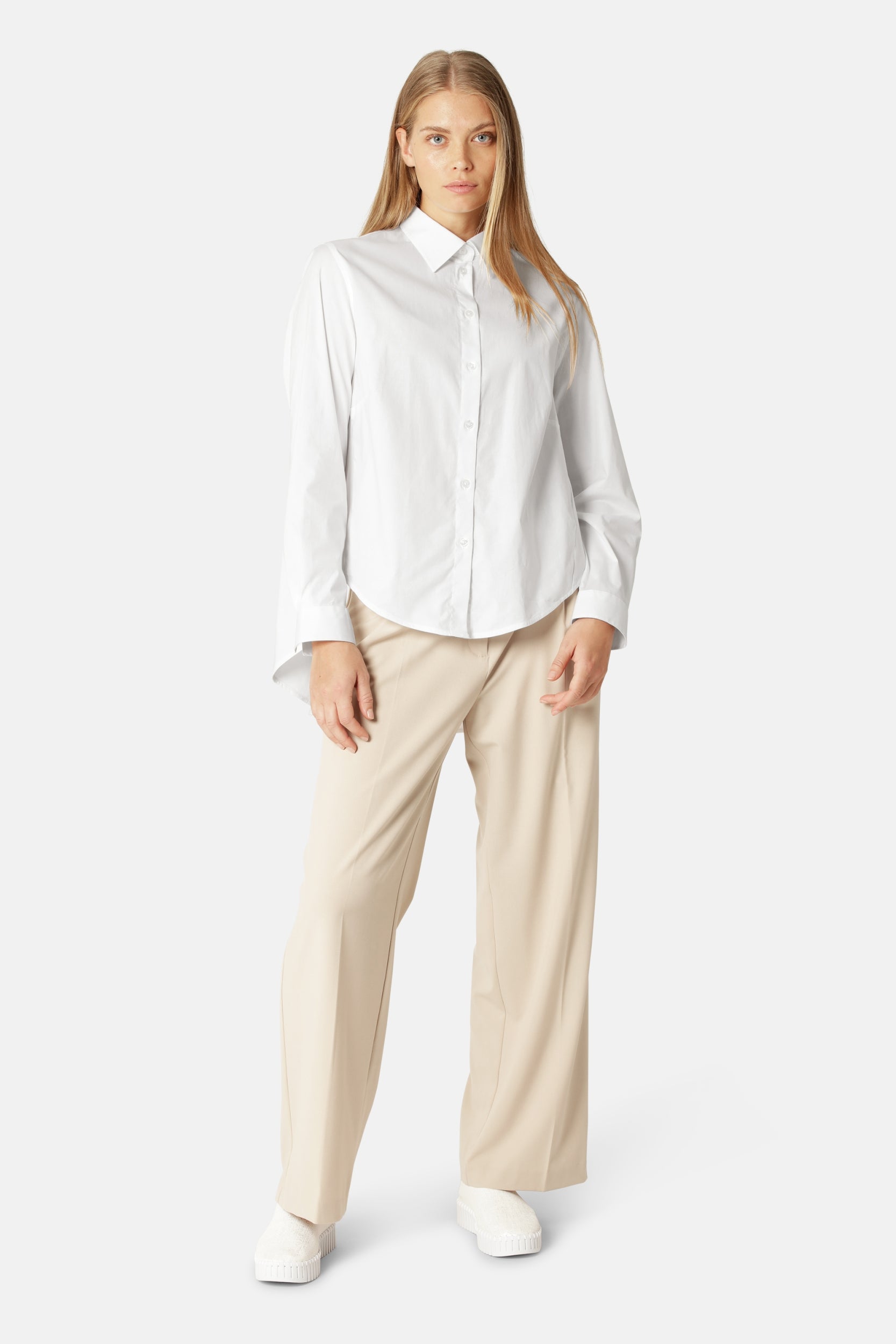 Klassiek Flowy Lange Mouwen Blouse CRISSAPA03 - 100 White | White | Shirt | Ilse Jacobsen