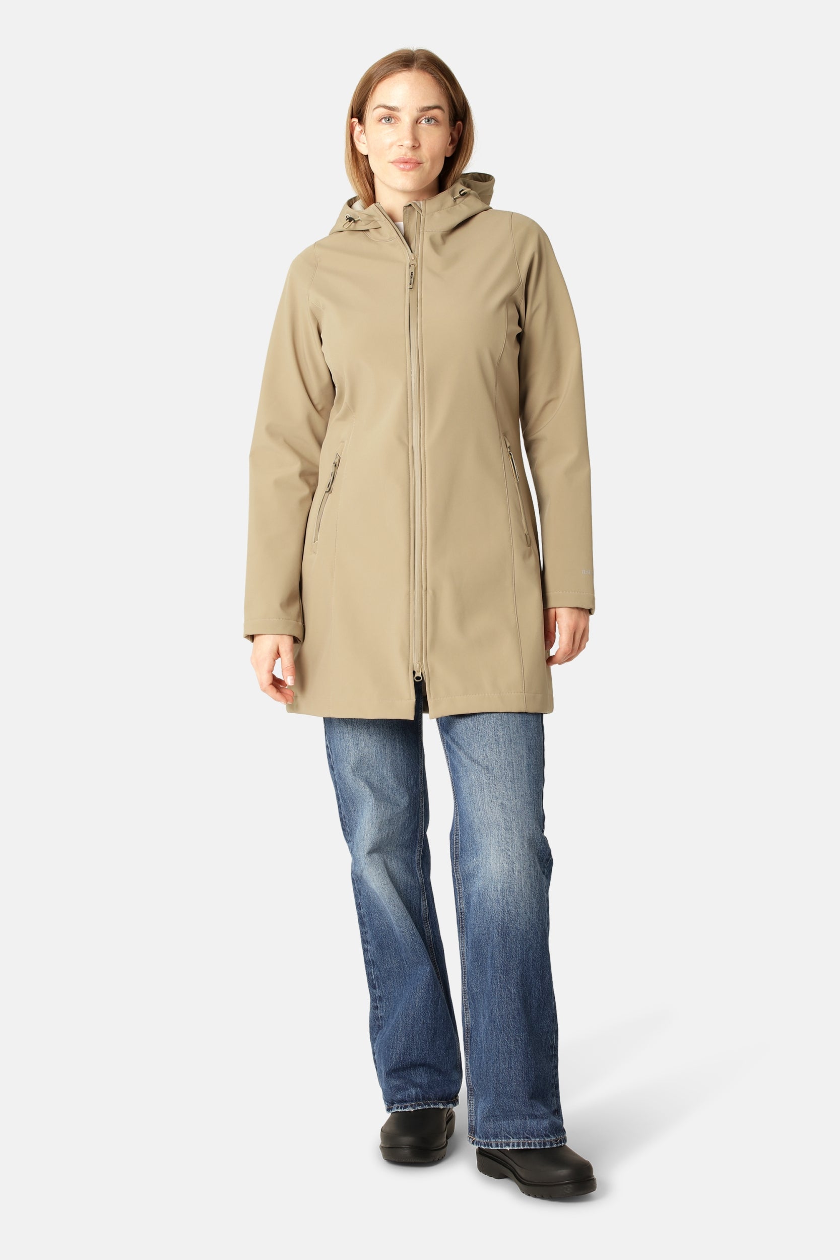 Softshell Regenjas DAYBREAK01B - 105 Greige | Greige | Coat | Ilse Jacobsen