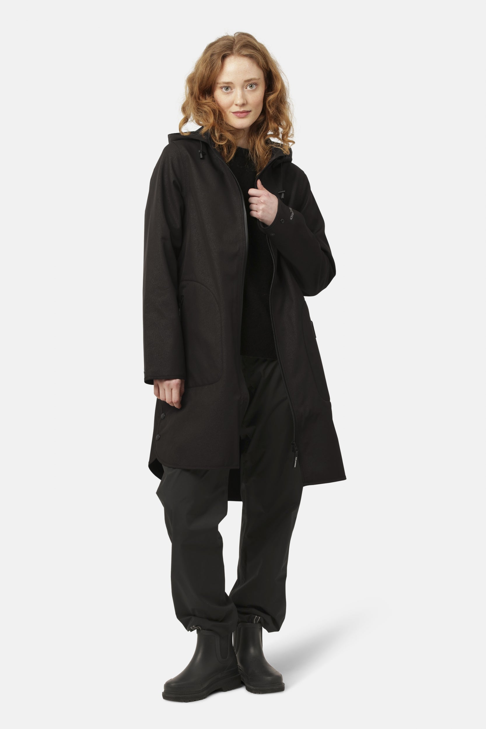 Softshell regenjas RAIN128 - 001 Black | Black | Raincoat | Ilse Jacobsen