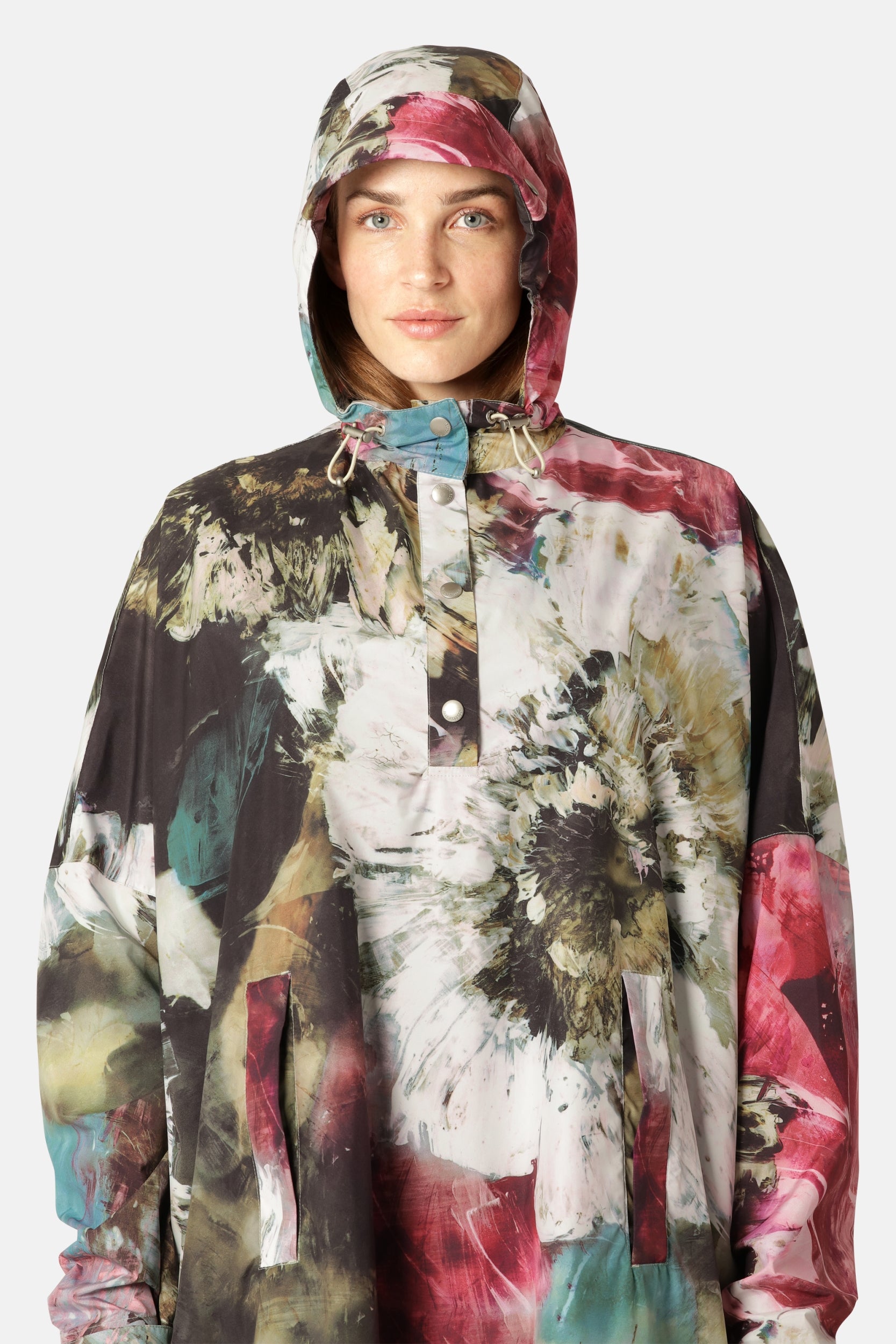 Regenponcho RAIN221SPP - 937 Artistic Flower Print | Artistic Flower Print | Poncho | Ilse Jacobsen