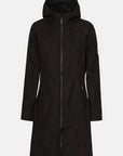 Softshell regenjas lang RAIN37L - 001 Black | Black | Raincoat | Ilse Jacobsen