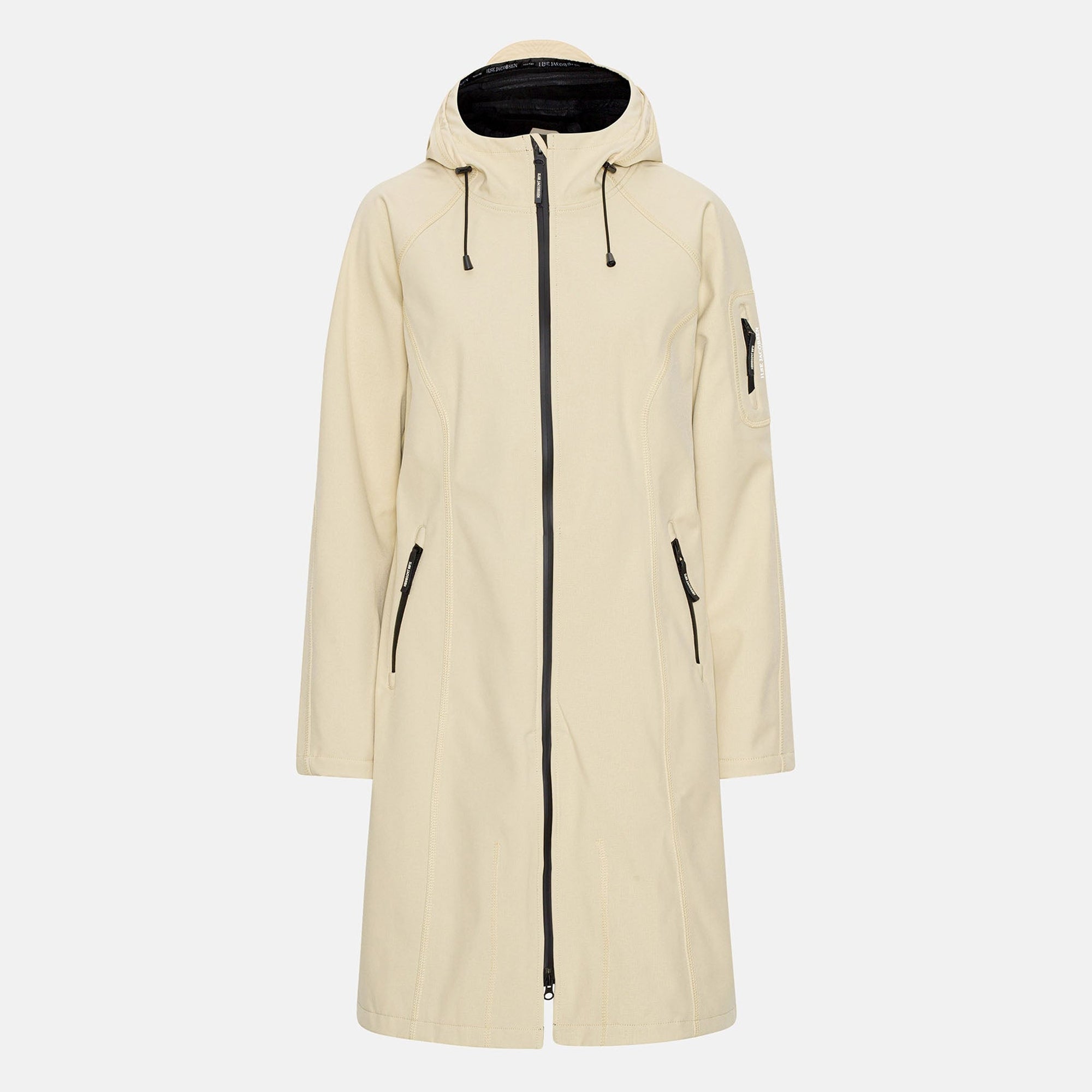 Softshell regenjas lang RAIN37L - 191 Beige | Beige | Raincoat | Ilse Jacobsen