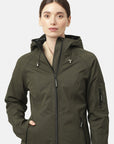 Softshell regenjas lang RAIN37L - 410 Army | Army | Raincoat | Ilse Jacobsen