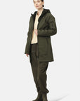 Softshell regenjas lang RAIN37L - 410 Army | Army | Raincoat | Ilse Jacobsen