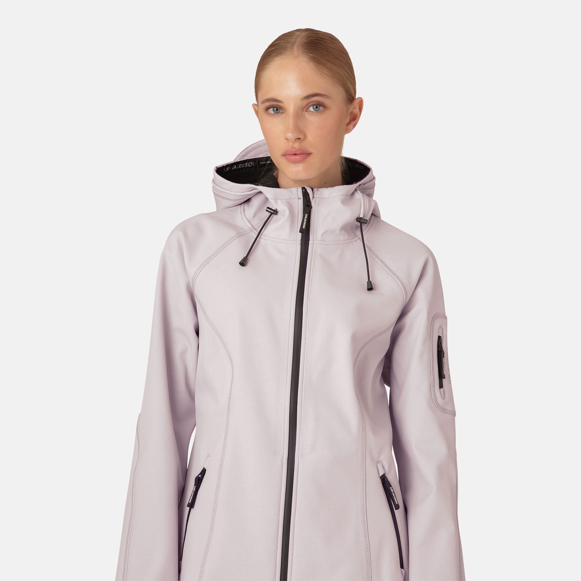 Softshell regenjas lang RAIN37L - 549 Concrete | Concrete | Raincoat | Ilse Jacobsen