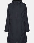 Softshell regenjas lang RAIN37L - 660 Dark Indigo | Dark Indigo | Raincoat | Ilse Jacobsen