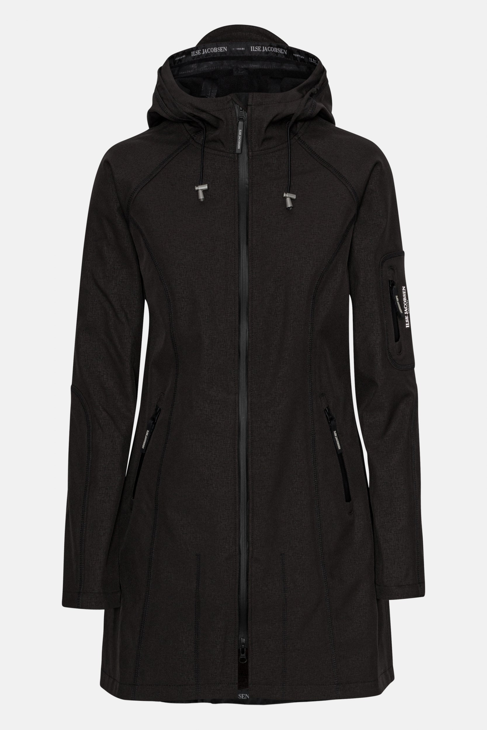 Softshell regenjas RAIN37 - 001 Black | Black | Raincoat | Ilse Jacobsen