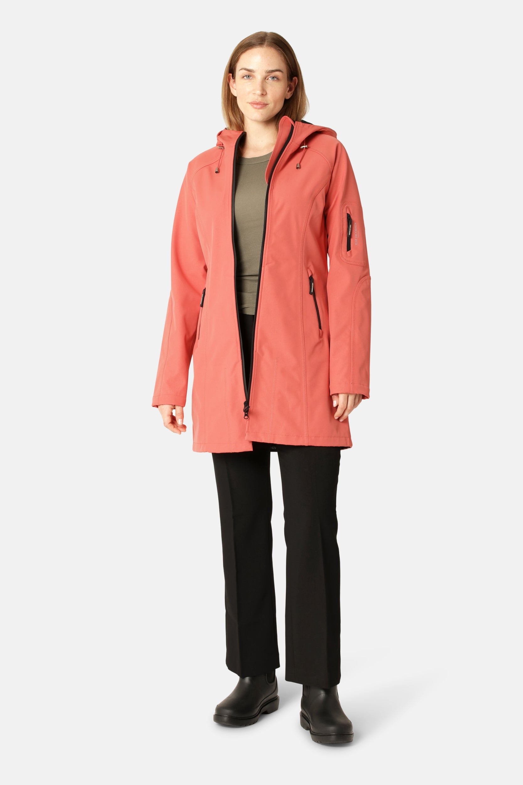 Softshell regenjas RAIN37 - 391 Spiced Coral | Spiced Coral | Raincoat | Ilse Jacobsen