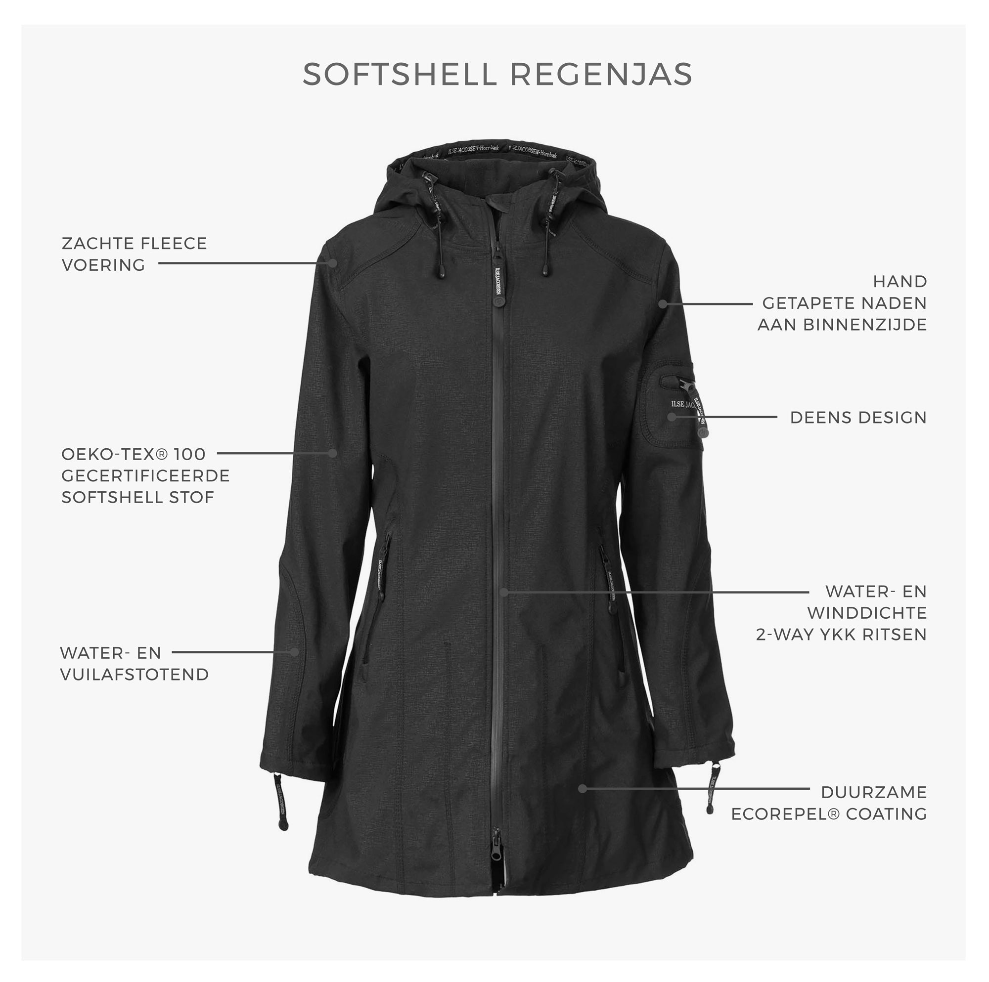 Softshell regenjas RAIN37 - 429 Urban | Urban | Raincoat | Ilse Jacobsen