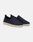 Instappers Heren TULIP143MEN beige zool - 660111 Dark Indigo Pearled Ivory | Dark Indigo Pearled Ivory | Shoes | Ilse Jacobsen