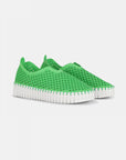 Instappers Platform TULIP3373W witte zool - 495 Bright Green | Bright Green | Shoes | Ilse Jacobsen