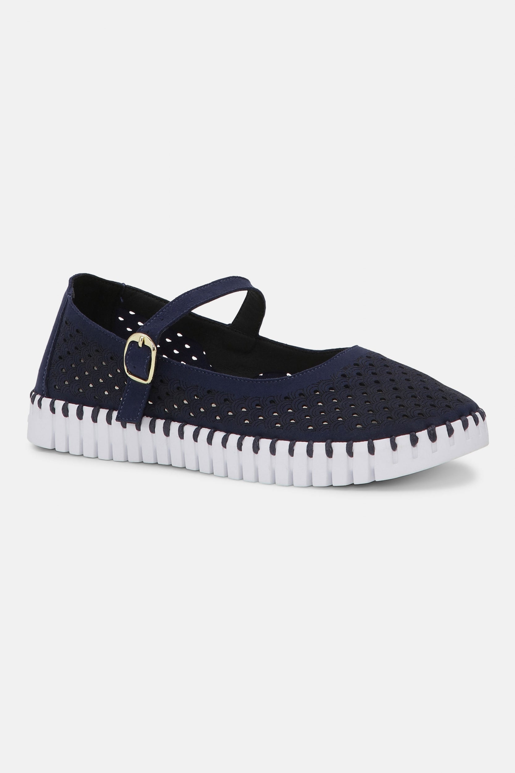 Tulip Ballerina TULIP3476 - 660100 Dark Indigo White | Dark Indigo White | Shoes | Ilse Jacobsen