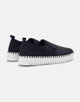 Instappers Platform TULIP3876 beige zool - 660100 Dark Indigo White | Dark Indigo White | Shoes | Ilse Jacobsen